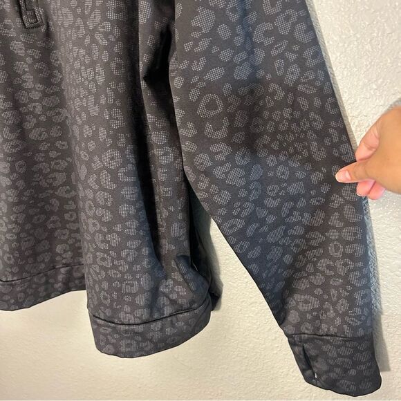 Avia Women's Fleece Lined Quarter Zip Pullover Leopard Print Size XXL (20) - Picture 8 of 12